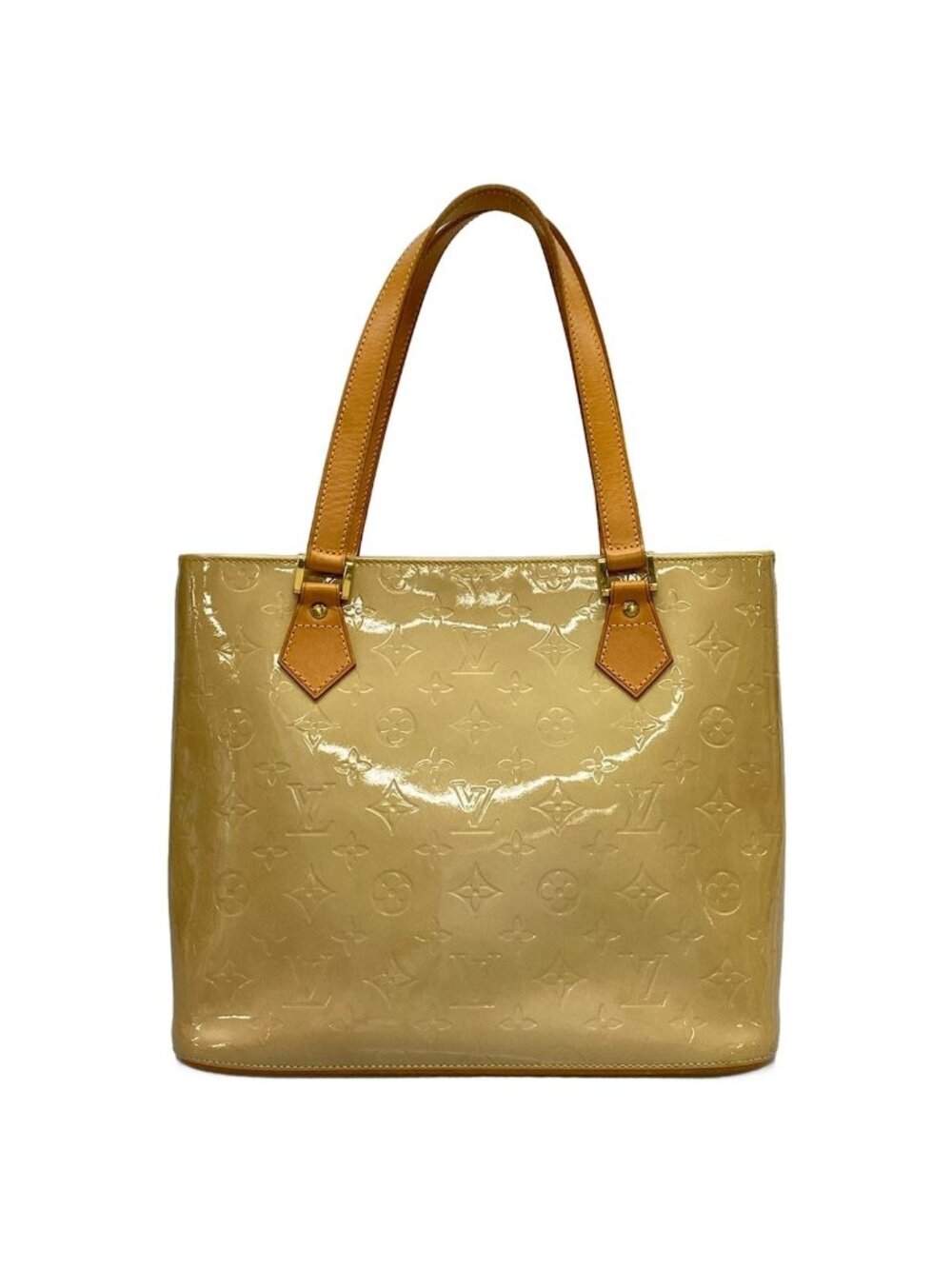Louis Vuitton Tote Bag Monogram Vernis Houston Soft Beige Leather